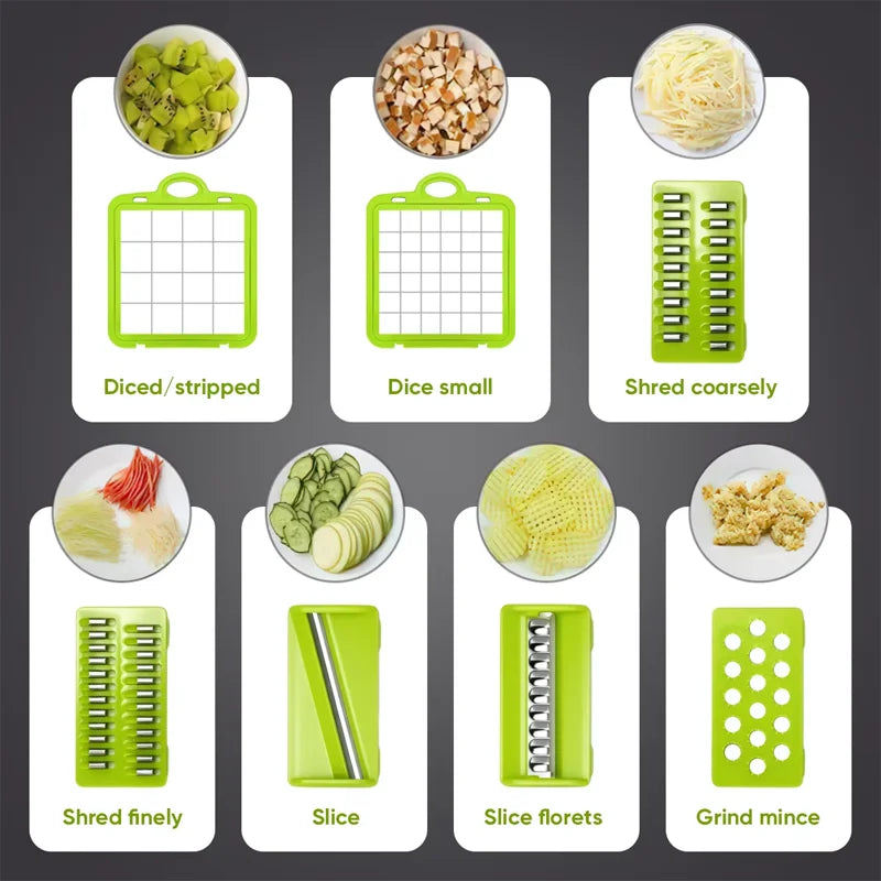 16Pcs Set Vegetable Chopper Onion Chopper