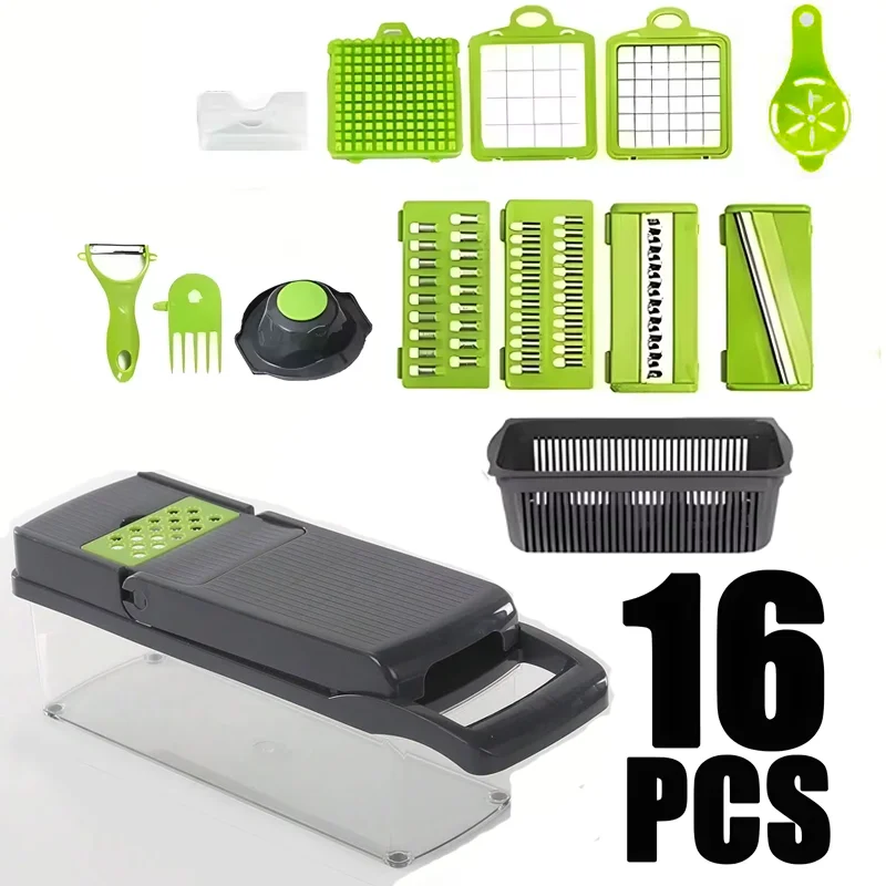 16Pcs Set Vegetable Chopper Onion Chopper