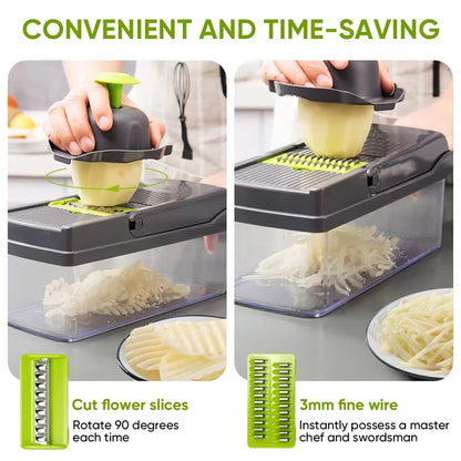 16Pcs Set Vegetable Chopper Onion Chopper